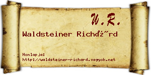 Waldsteiner Richárd névjegykártya